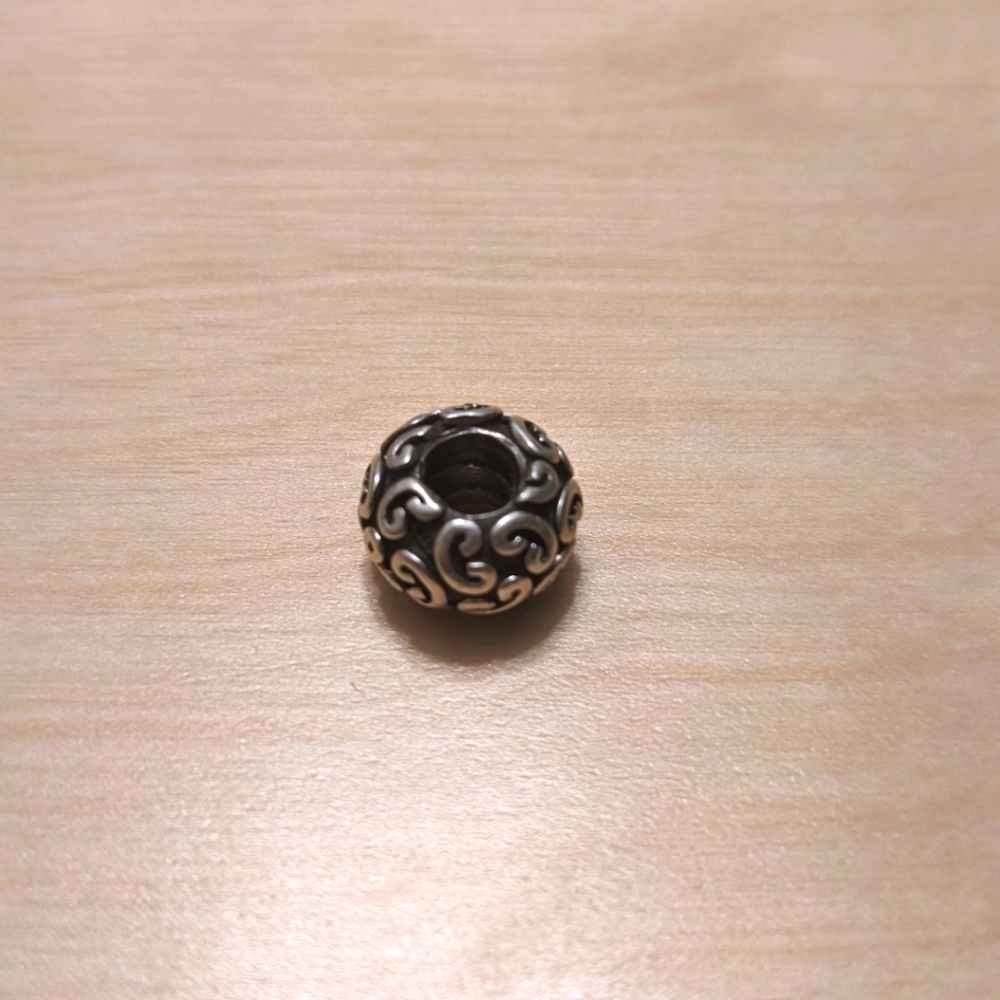 Pandora silver swirl baroque bead
